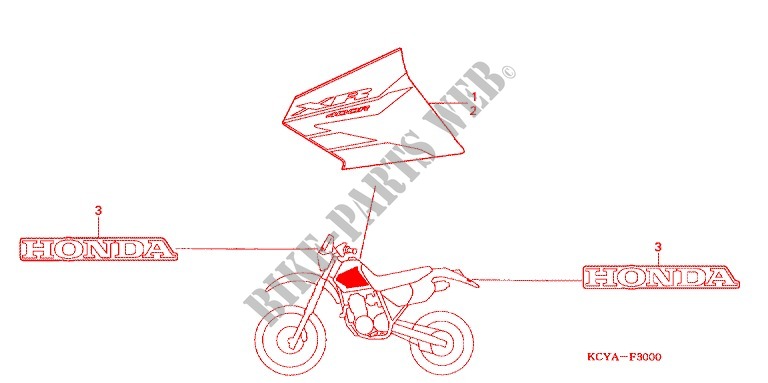STICKERS for Honda XR 400 2004