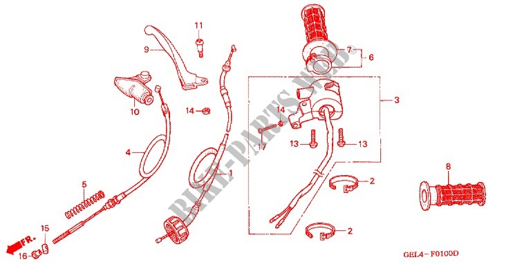 LEVER   SWITCH   CABLE (1) for Honda XR 50 2002