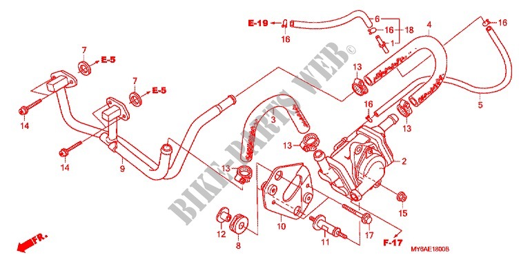 AIR INJECTION CONTROL VALVE for Honda XR 650 L 2003