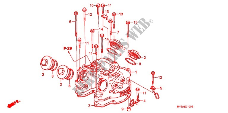 CYLINDER HEAD COVER for Honda XR 650 L 2004