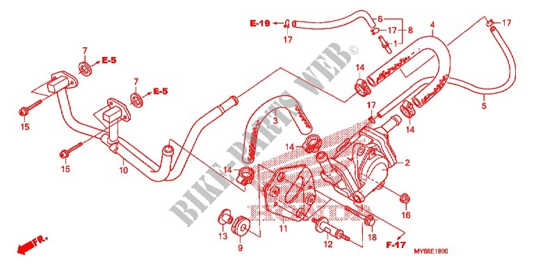 AIR INJECTION CONTROL VALVE for Honda XR 650 L 2009