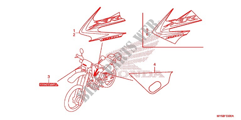 STICKERS for Honda XR 650 L 2009