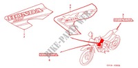 STICKERS (3) for Honda XR 80 2002