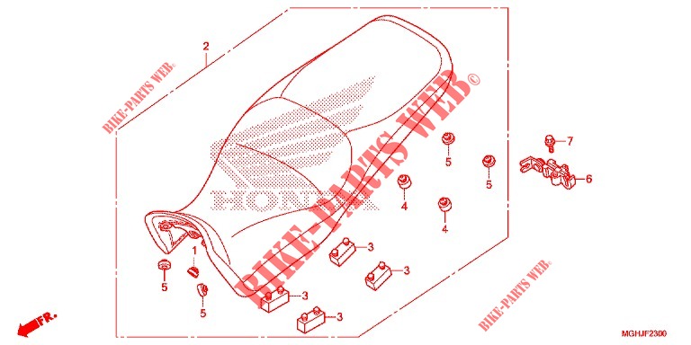 SINGLE SEAT (2) for Honda CROSSTOURER 1200 DCT 2018