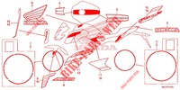 STICKERS (4) for Honda CB 650 F ABS RED 2020