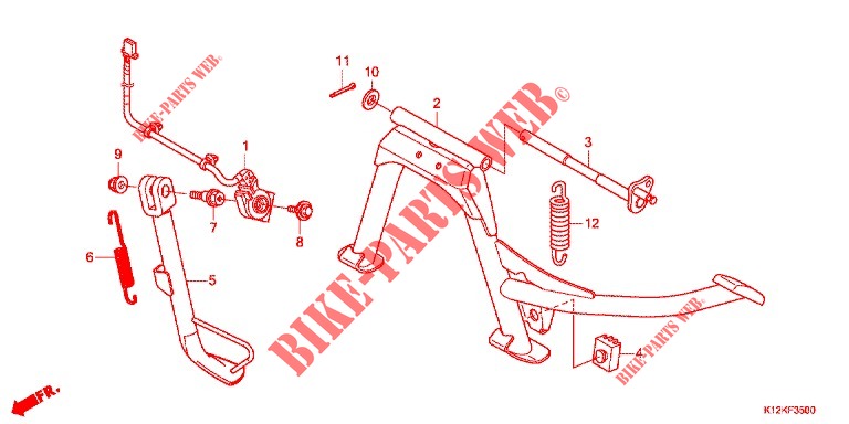 SIDE STAND for Honda LEAD 125 2018