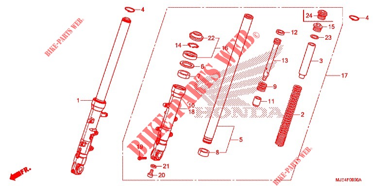FRONT FORK for Honda CBR 650 F 2018