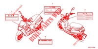 CAUTION LABEL for Honda DUNK 50 2020
