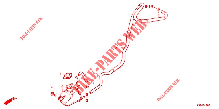 EXPANSION TANK for Honda PCX 125 HYBRID 2018