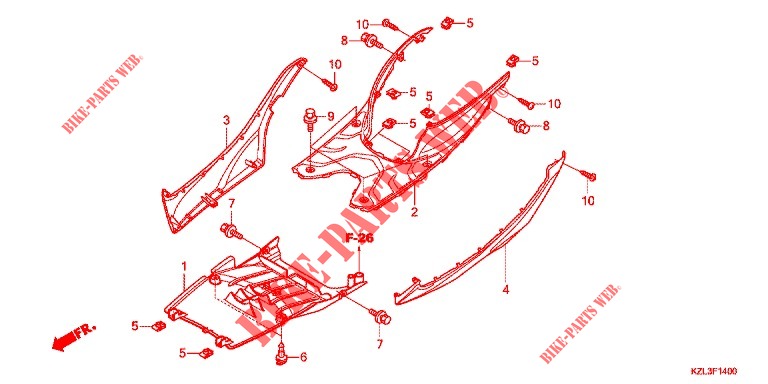 FLOOR PANEL   SIDE SKIRT for Honda VISION 110 2014