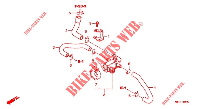 AIR INJECTION CONTROL VALVE for Honda CBR 1000 RR REPSOL 2007