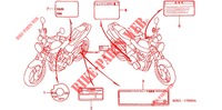 CAUTION LABEL (CB600FW/X) for Honda CB 600 F HORNET 1999