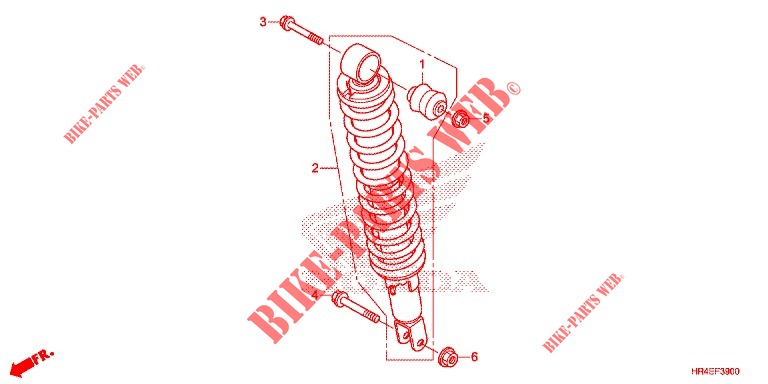 REAR SHOCK ABSORBER (2) for Honda FOURTRAX 500 FOREMAN 4X4 ES PS 2017