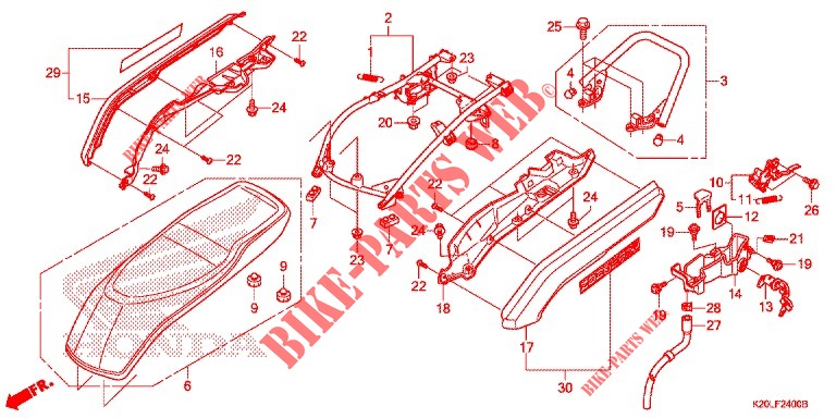 SINGLE SEAT (2) for Honda ZOOMER 110 X 2014