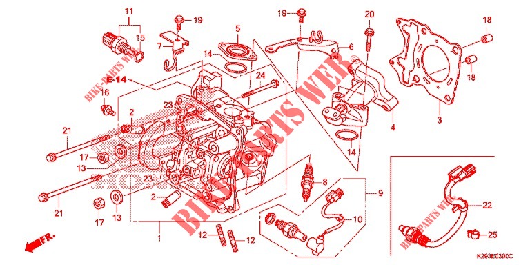 CYLINDER HEAD COVER for Honda SH MODE 125 SILVER 2019