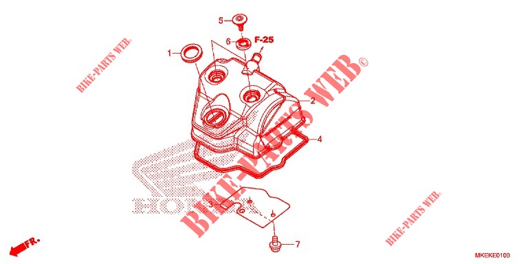 CYLINDER HEAD COVER for Honda CRF 450 R 2020