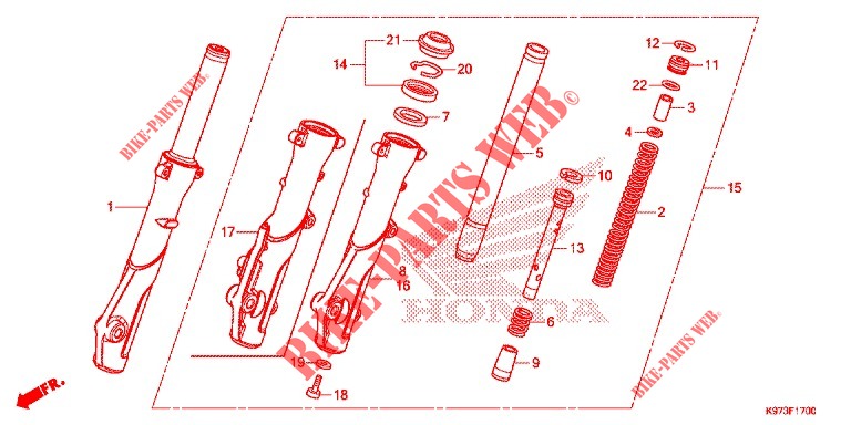 FRONT FORK for Honda PCX 150 ABS 2019