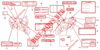 CAUTION LABEL for Honda CBR 919 RR FIREBLADE 1997