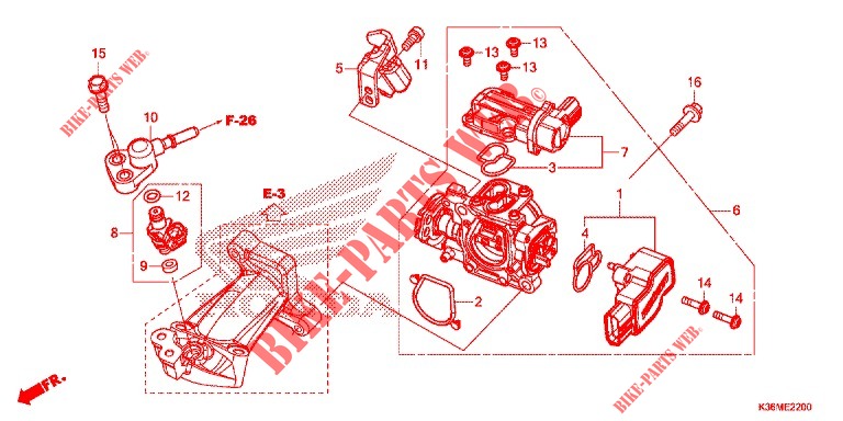 THROTTLE BODY   INJECTOR for Honda PCX 150 2015