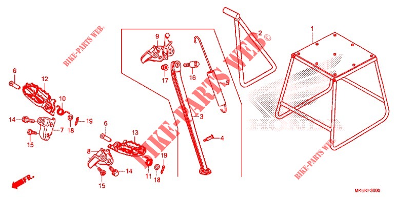 FOOT REST   STAND for Honda CRF 450 RWE 2019