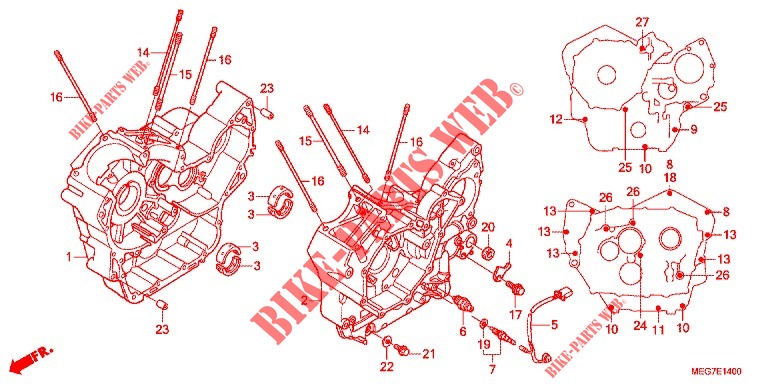 CRANKCASE (VT750C2B/C2S/CS/C/CA) for Honda SHADOW VT 750 SPIRIT S 2011