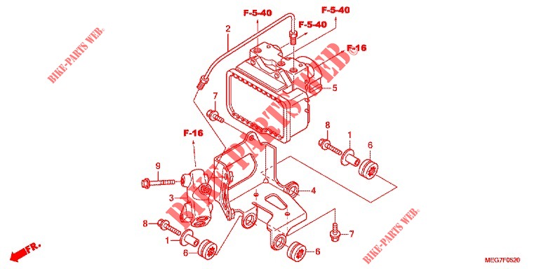 FRONT BRAKE MASTER CYLINDER   ABS MODULATOR for Honda SHADOW VT 750 SPIRIT S 2011