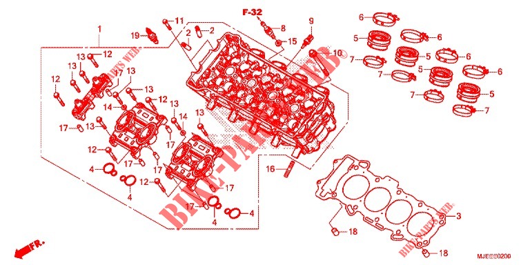 CYLINDER HEAD COVER for Honda CB 650 F ABS 2016